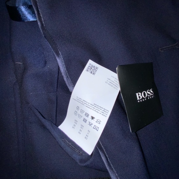 Boss Black, dark blue Blazer. Size 48R, 100%pure Virgin Wool. Part. Lined a very - Picture 8 of 9